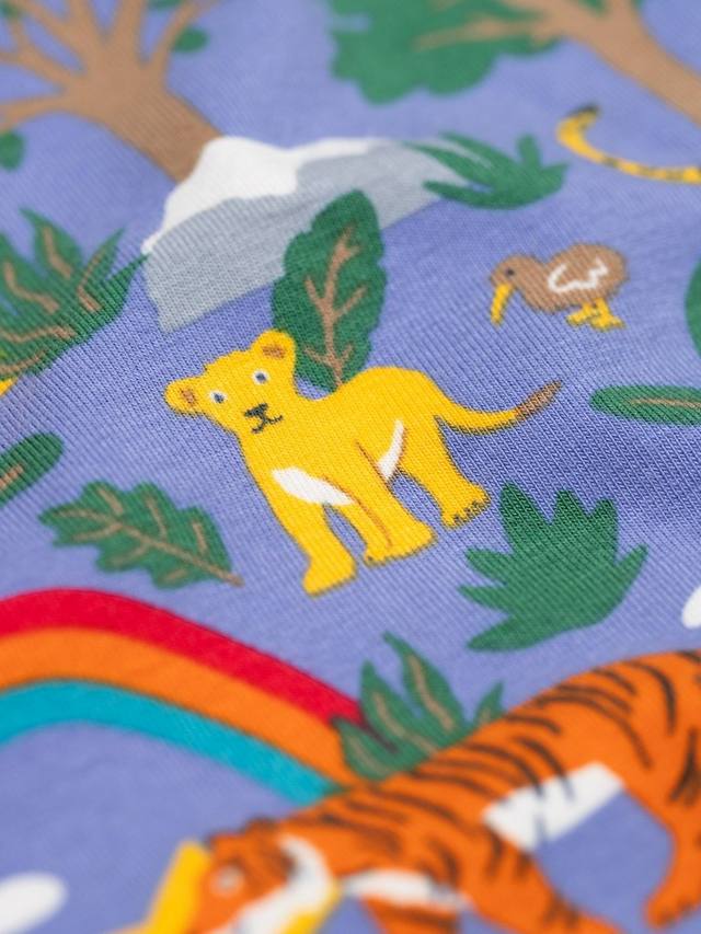 Детские легинсы Libby из хлопка с принтом Frugi, Grape Into The Wild — фото 4
