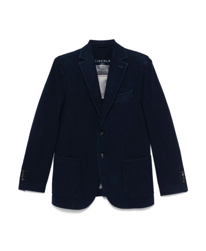 

Синий хлопковый пиджак, мужская верхняя одежда Circolo 1901, синий