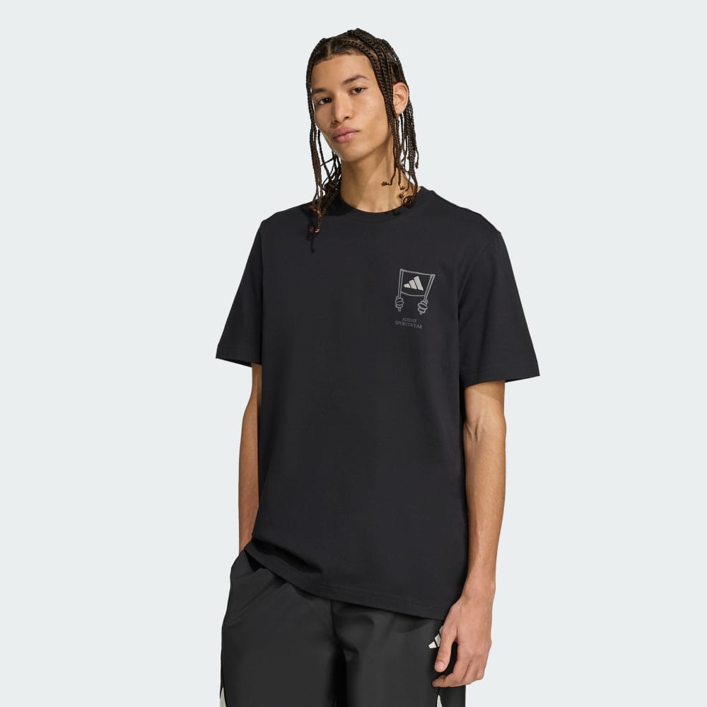 

Футболка Adidas Stadium Crowd Loose Graphic Tee, черный