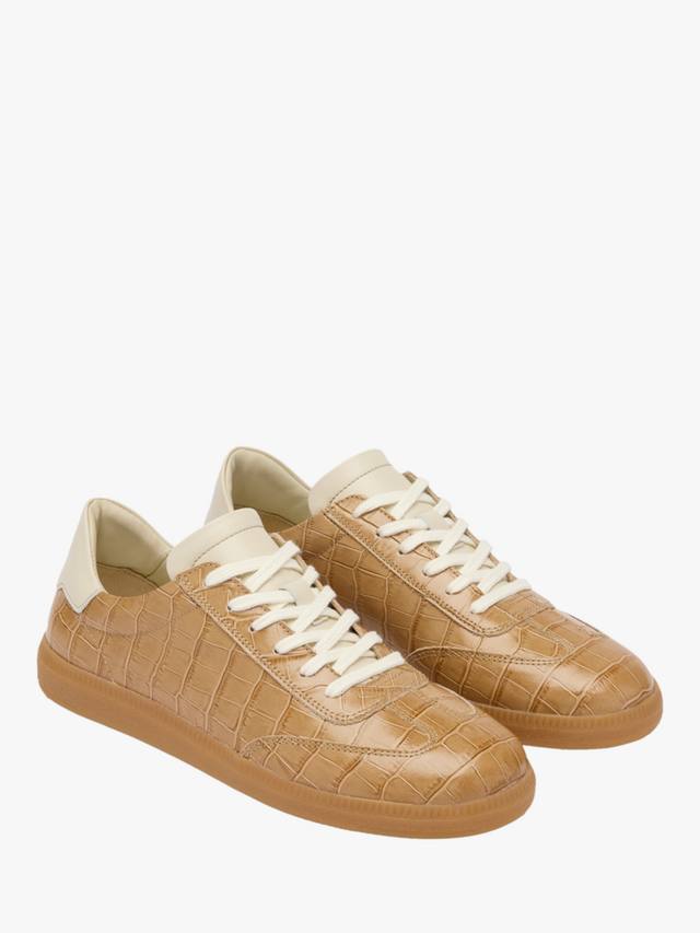 Скандинавские кожаные кроссовки на тонкой подошве Russell & Bromley, Beige — фото 2