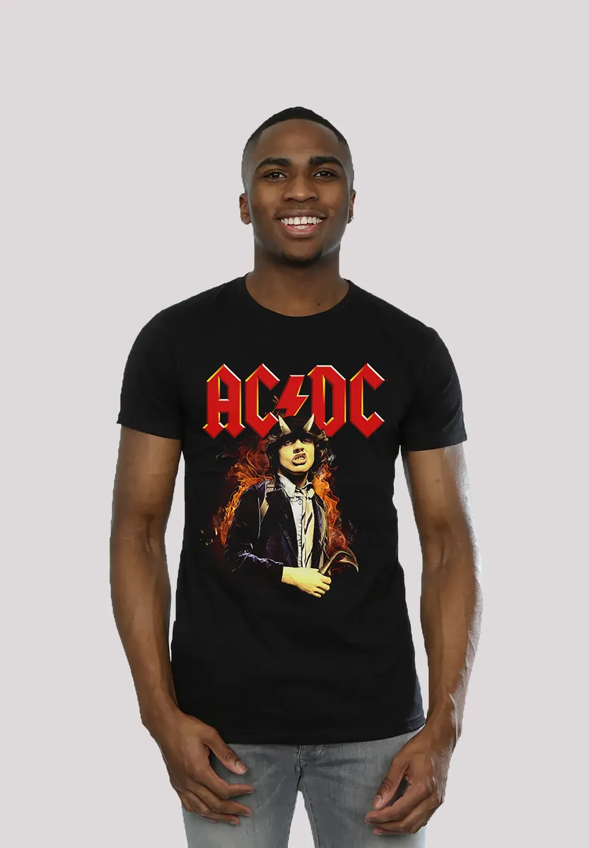 

Футболка F4NT4STIC "ACDC Angus Highway To Hell для детей и мужчин", принт, черный