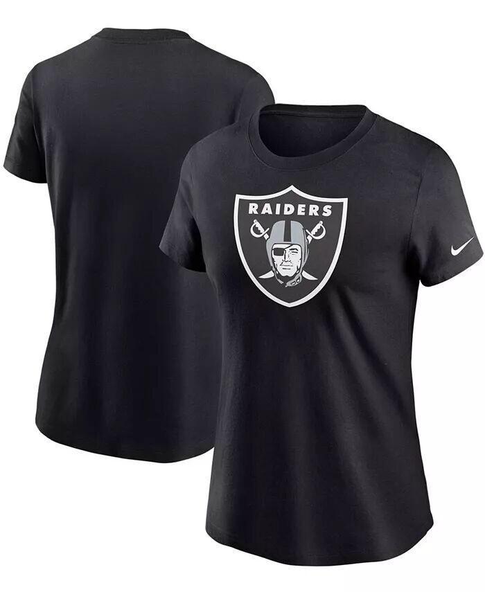 

Женская черная футболка с логотипом Las Vegas Raiders Essential Nike