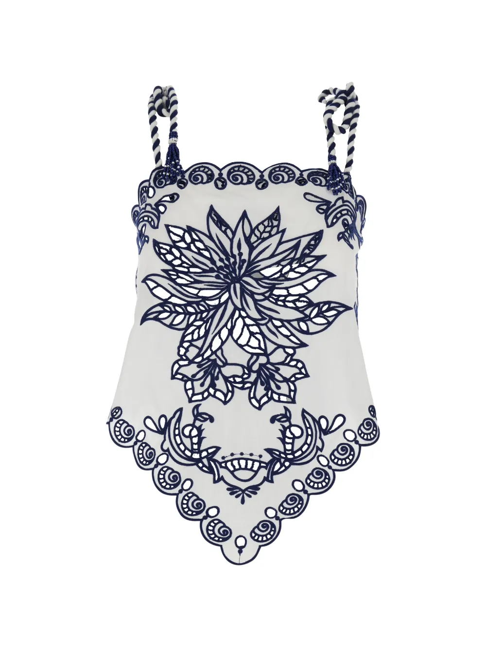 

Топ с цветочным принтом Farm Rio, белый