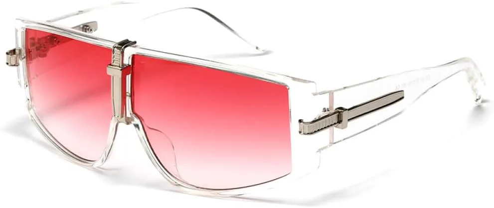 

Модные солнцезащитные очки для женщин, панк-очки для мужчин, винтажные очки, большие оправы, цветные линзы, защита от УФ-излучения UV400 MTZJH, One Color