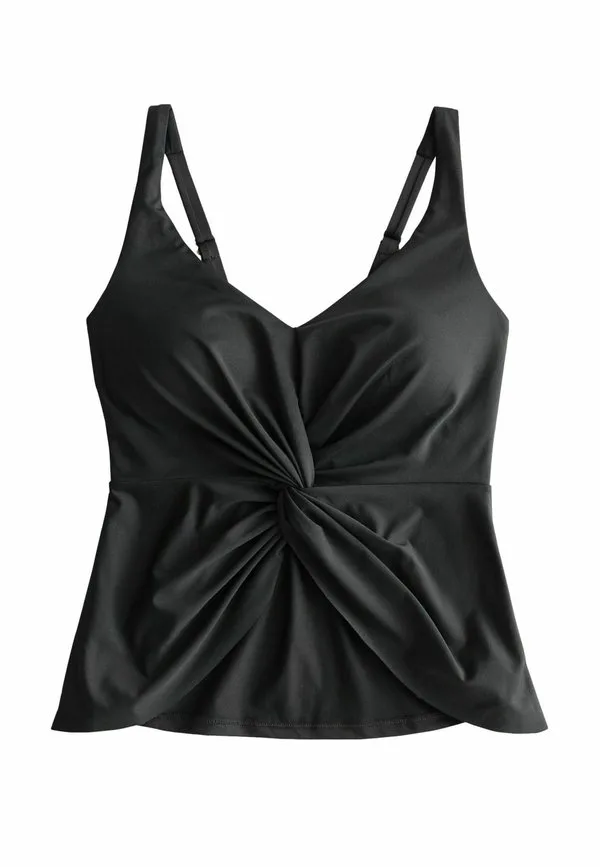 

Топ от бикини-танкини с глубоким вырезом, прямого кроя, стандартного размера. Next, Black, Черный, Топ от бикини-танкини с глубоким вырезом, прямого кроя, стандартного размера. Next, Black