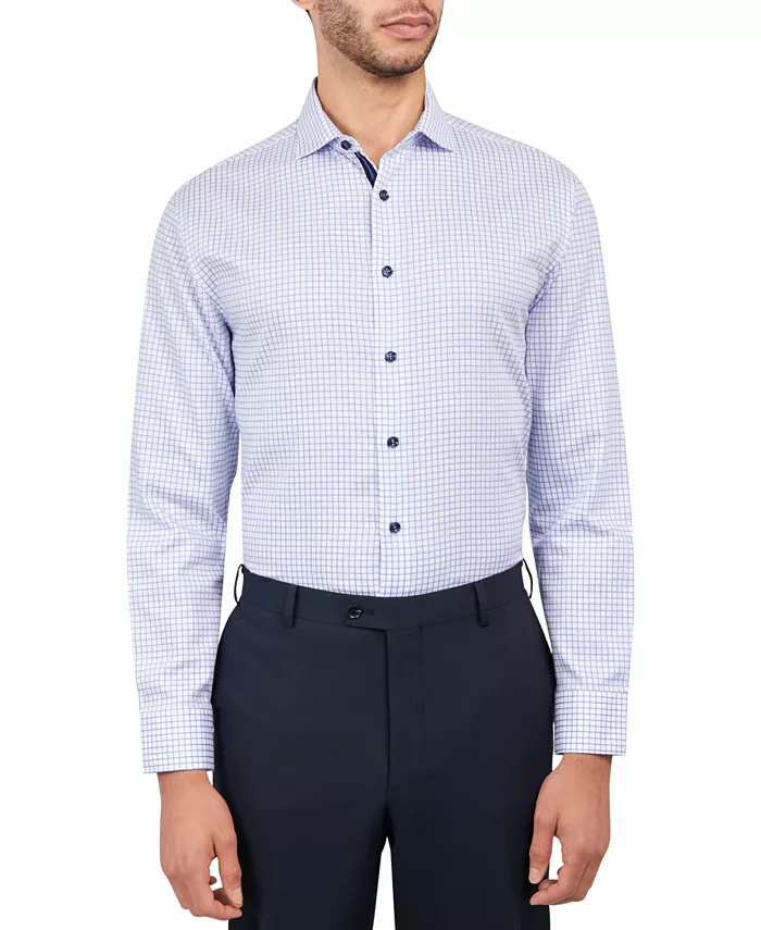 

Мужская классическая рубашка Regular-Fit Mini-Check MICHELSONS OF LONDON, синий