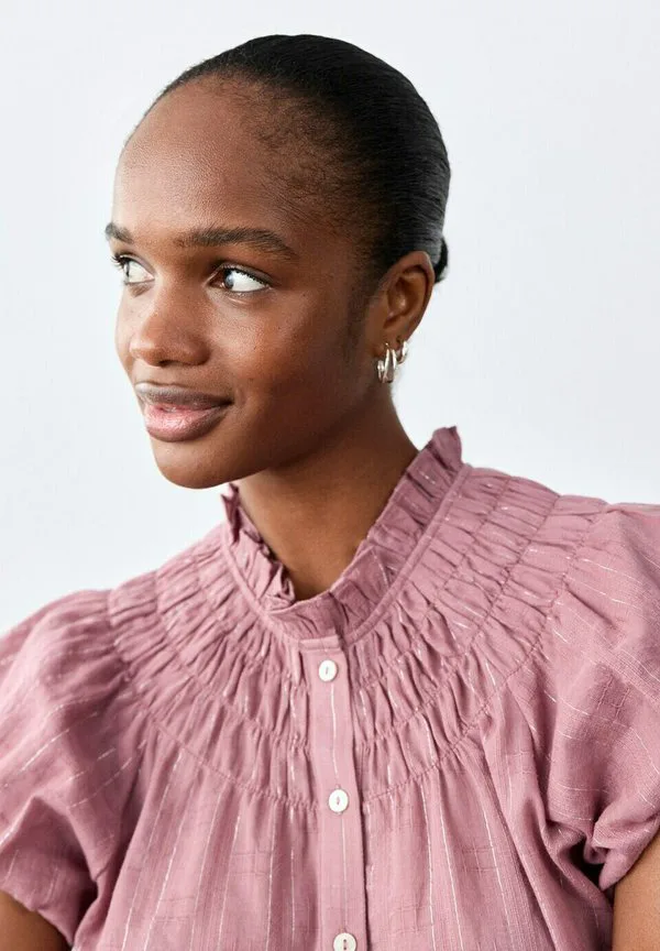 Подростковая блузка на пуговицах Mango Kids, Pink — фото 4