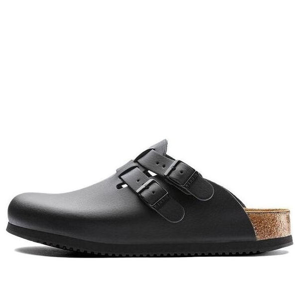 

Тапочки kay sl leather 'black' Birkenstock, черный