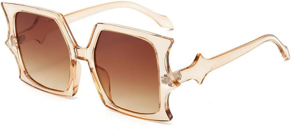 

Большие солнцезащитные очки для женщин, роскошные винтажные классические солнцезащитные очки в форме летучей мыши для женщин, очки в крупной оправе TYUVIVO, C5transparentbrown