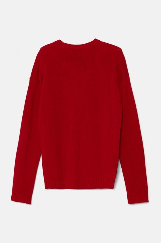 

Детский шерстяной кардиган United Colors of Benetton, красный