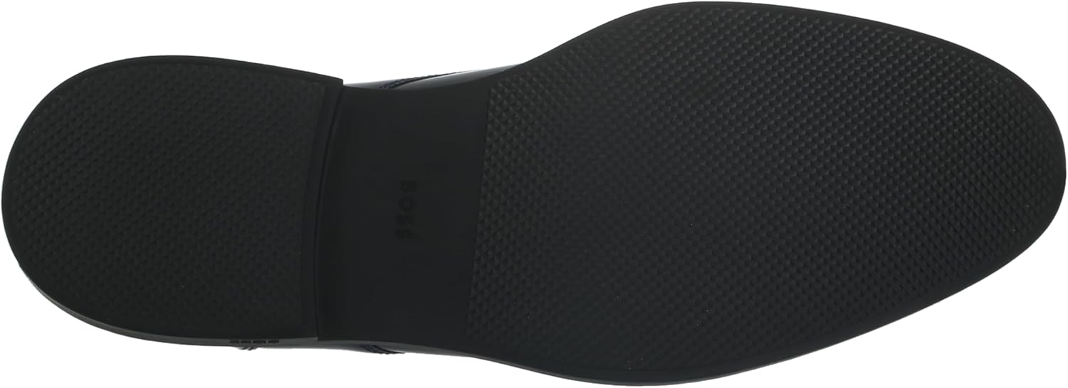 BOSS Мужские кожаные дерби Larry Brush Off, Deep Sea Blue — фото 4