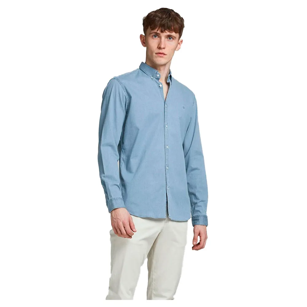 

Рубашка Jack & Jones Logo Stretch Denim, синий