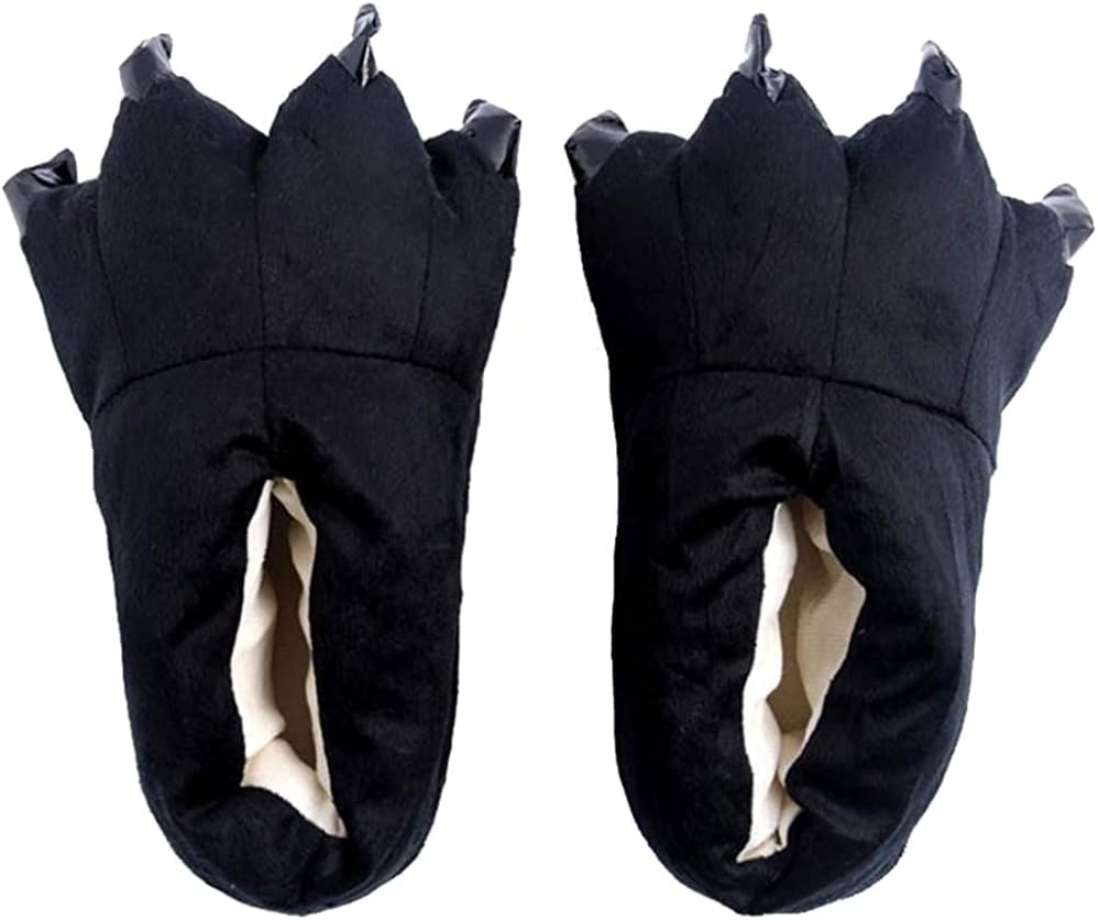 

Unlockgift Унисекс тапочки с животными когтями - курица, птица, корова, тигр, жираф, динозавр, медведь, монстр, черный