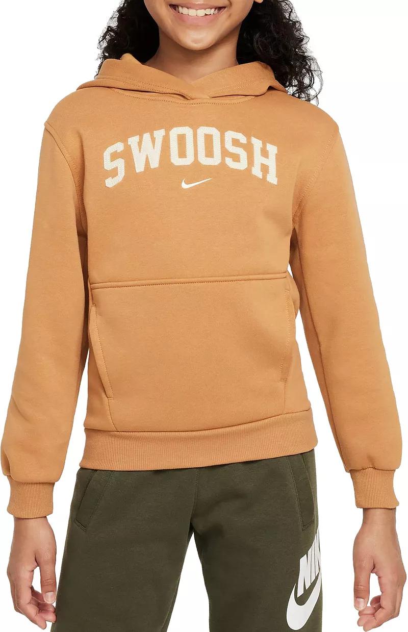 

Флисовая худи с галочкой Nike Kids Sportswear Club, цвет Flax