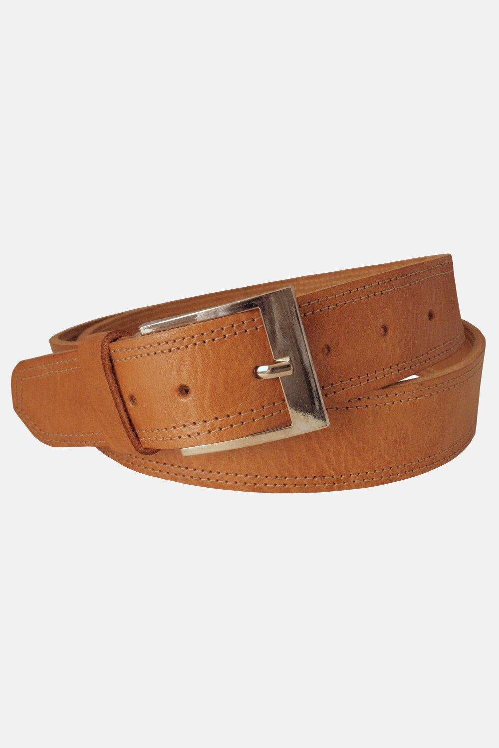 

Женский прошитый ремень из натуральной кожи Berber Leather, коричневый
