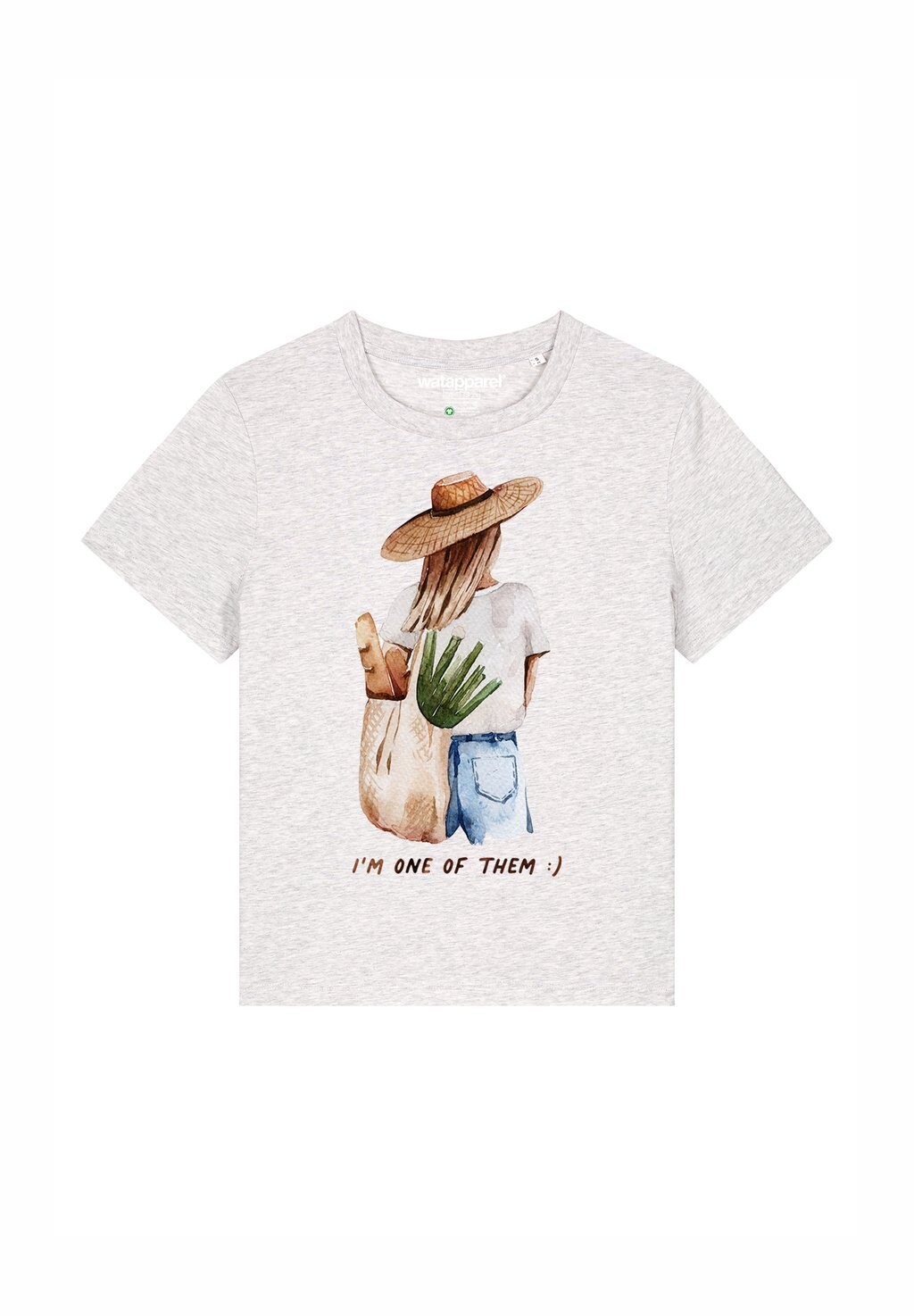 

Футболка с принтом I M ONE OF THEM watapparel, серый