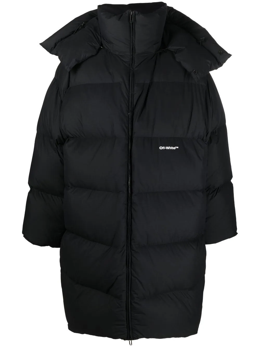 

Пуховик с логотипом OFF-WHITE, черный