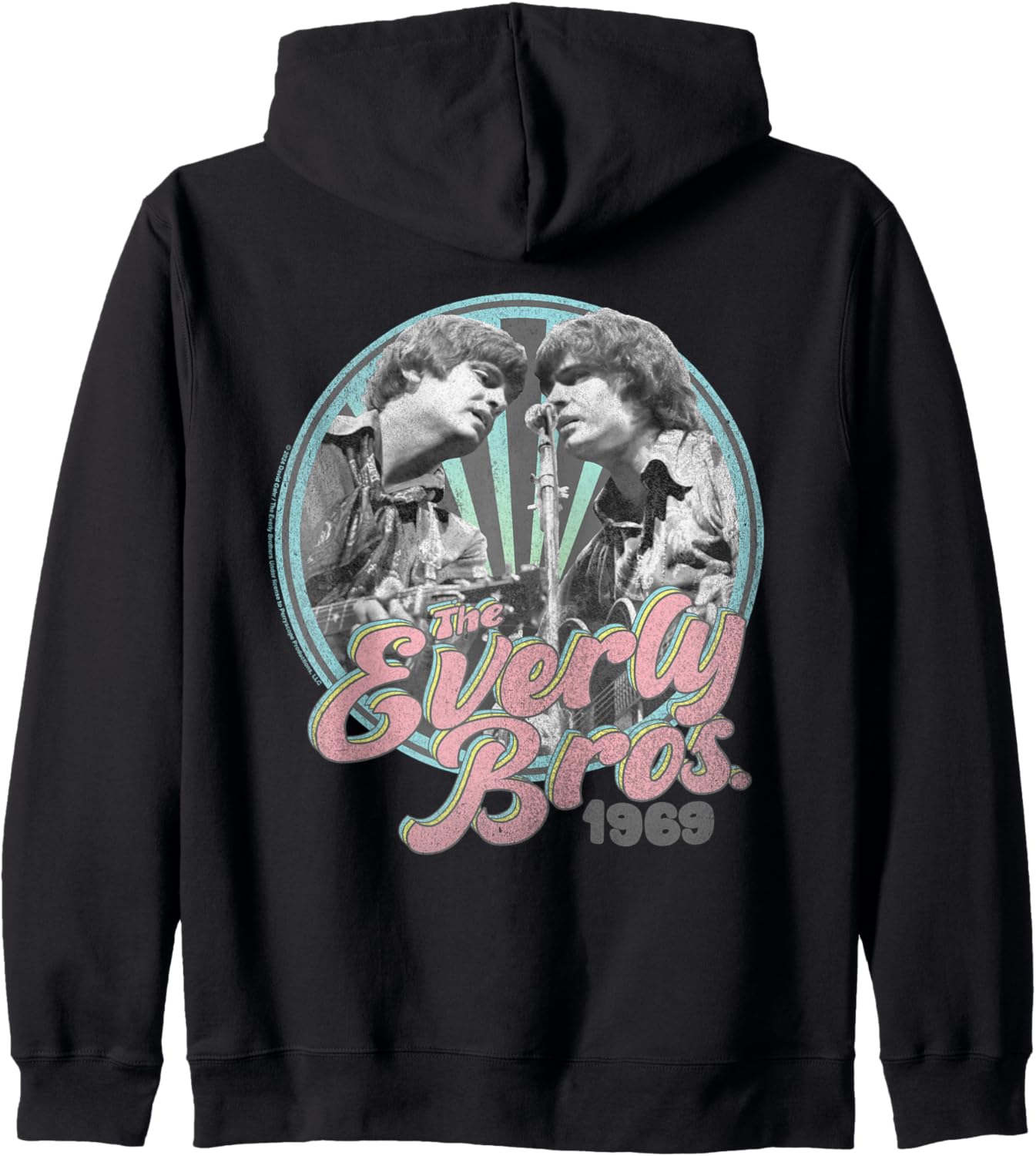 

Толстовка на молнии The Everly Brothers Guitars 1969, черная, размер S Popfunk