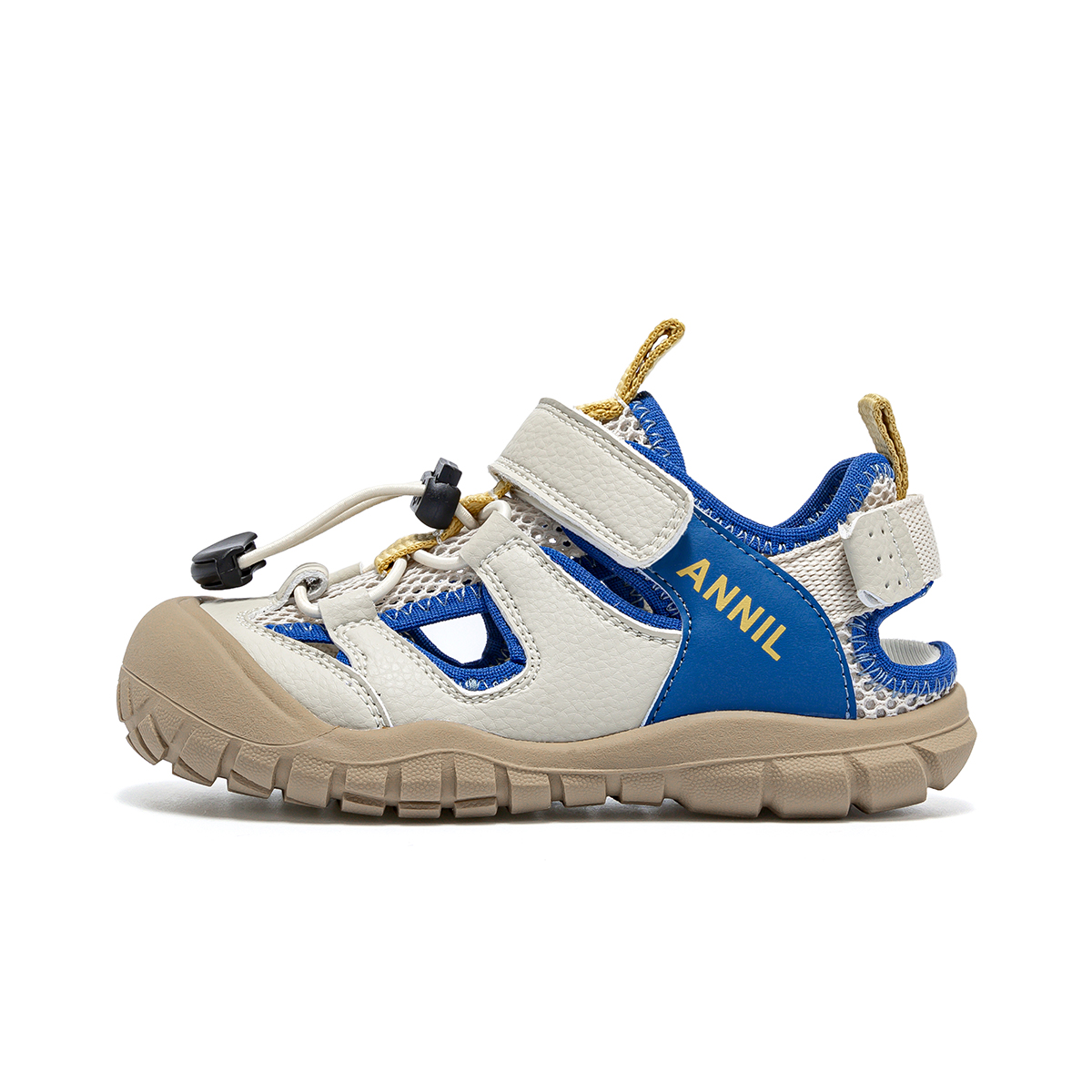 

Детские сандалии с устойчивостью к истиранию, дышащие и нескользящие Annil, светло-серый