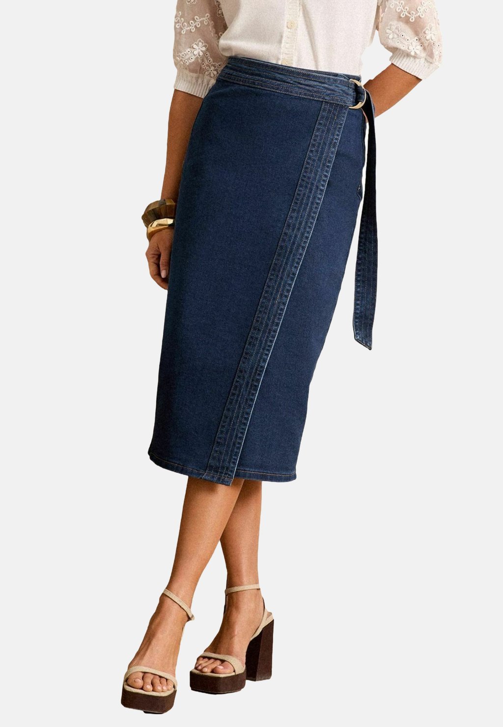 

Джинсовая юбка REGULAR FIT-BELTED - Wrap skirt Love & Roses, синий