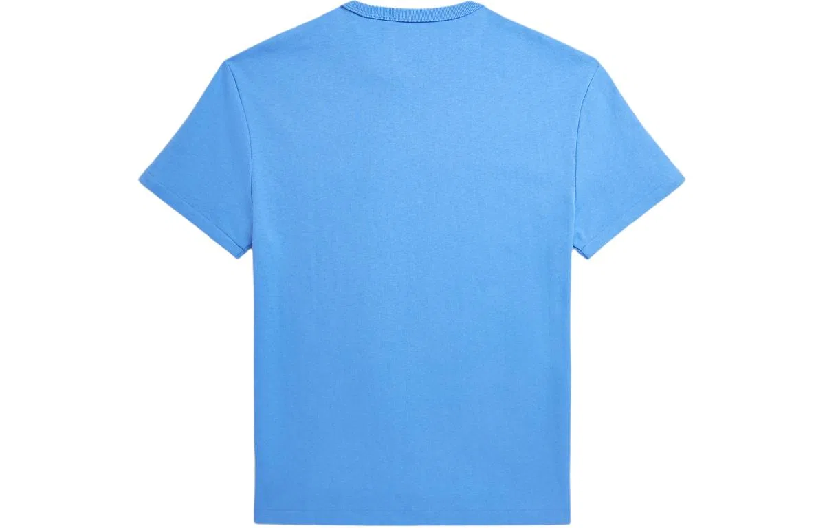 Футболка Polo Cotton Ralph Lauren синяя — фото 3