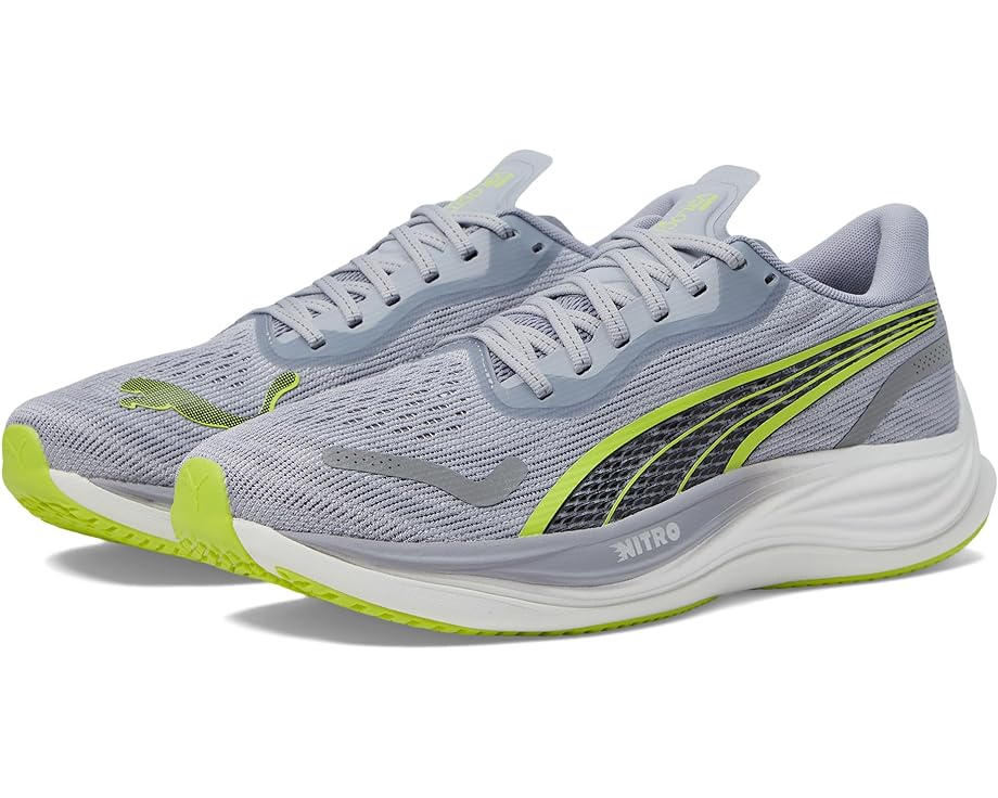 

Кроссовки PUMA Velocity Nitro 3, цвет Gray Fog/Lime Pow/PUMA Black