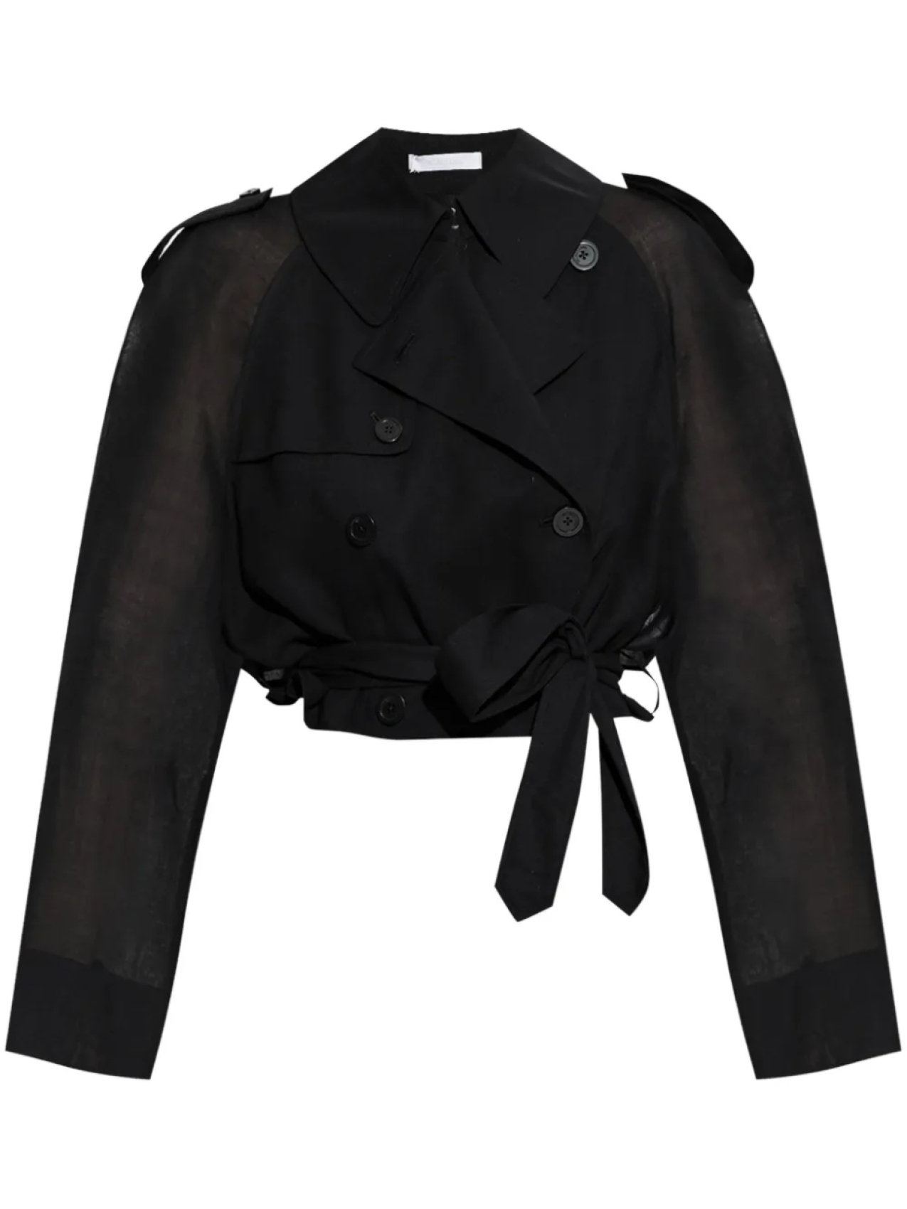 

Укороченное двубортное пальто Helmut Lang, черный