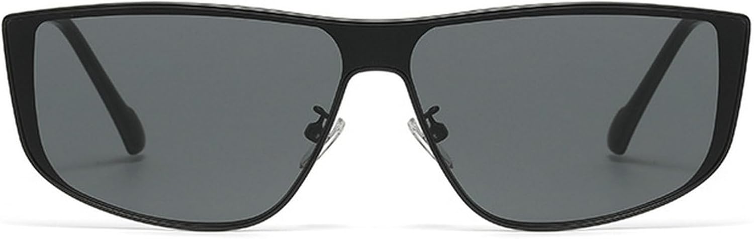 

Модные квадратные солнцезащитные очки-пилот для женщин, винтажные, с плоской верхней частью, дизайнерские, в металлической оправе, солнцезащитные очки UV400 mincl, Black