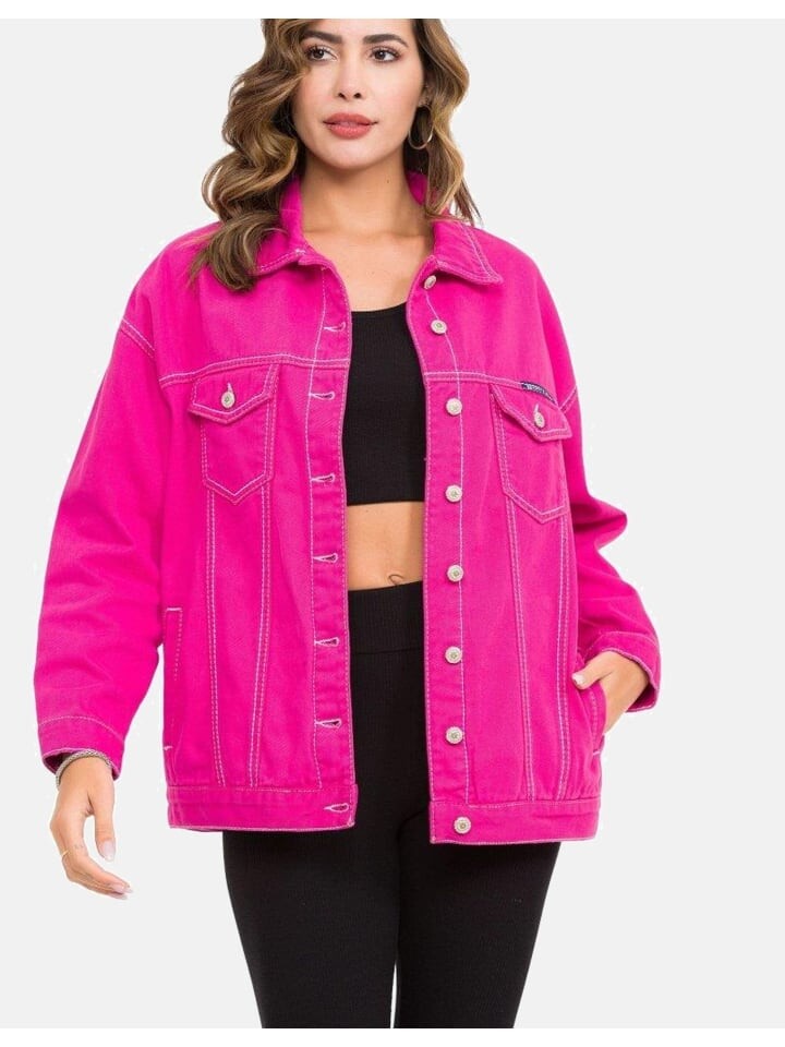 

Джинсовая куртка Cipo & Baxx Jeansjacke, цвет FUCHIA