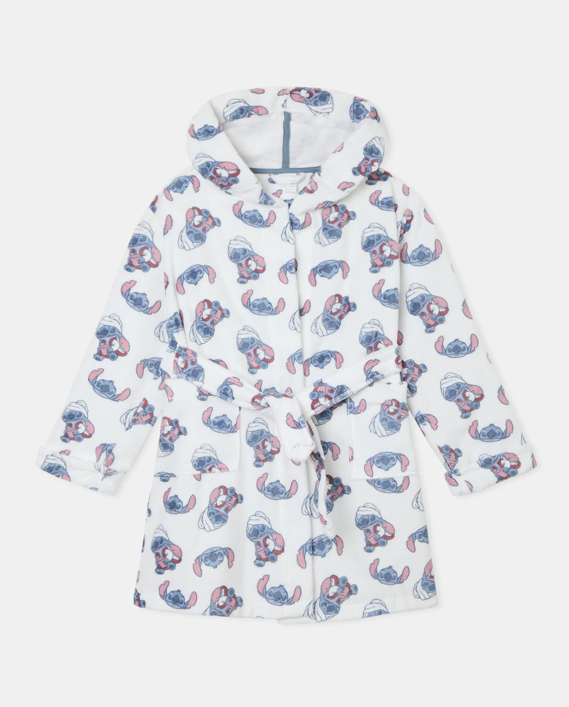 

Детский халат с принтом Стич Cotton Juice, белый