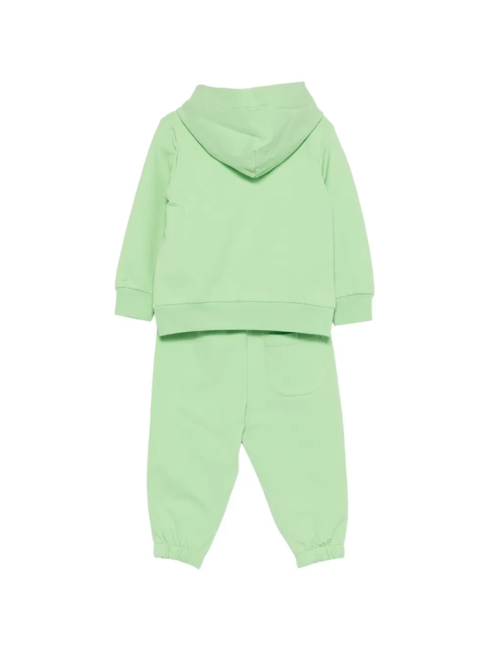 Спортивный костюм на молнии с капюшоном MSGM Kids, зеленый — фото 2