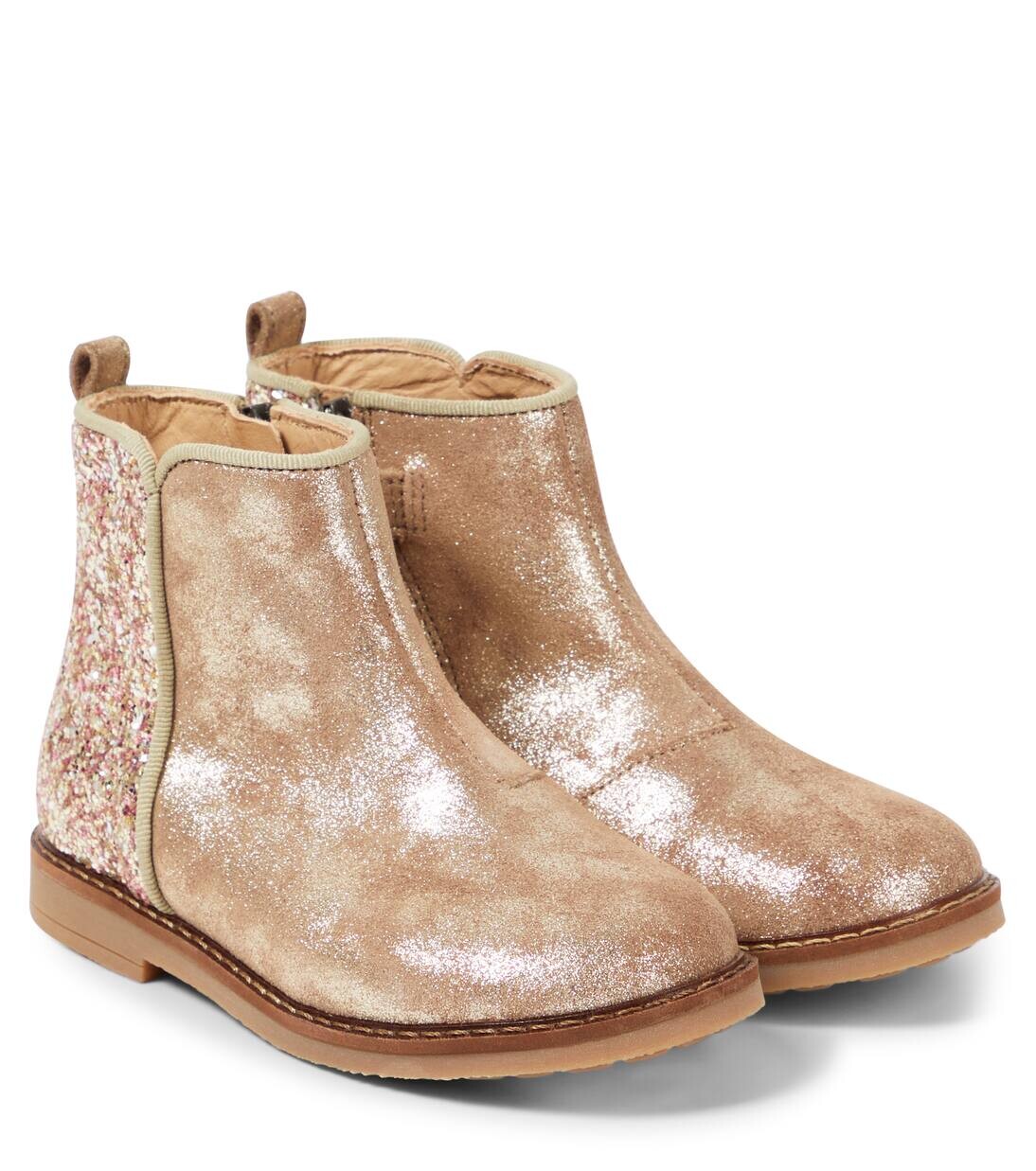 

Ботильоны из блестящей кожи Trip Back Pom D'Api, цвет jazz beige platine