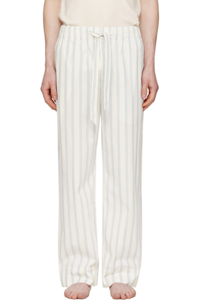 

Пижамные брюки из поплина цвета «Off-White & Navy» Tekla