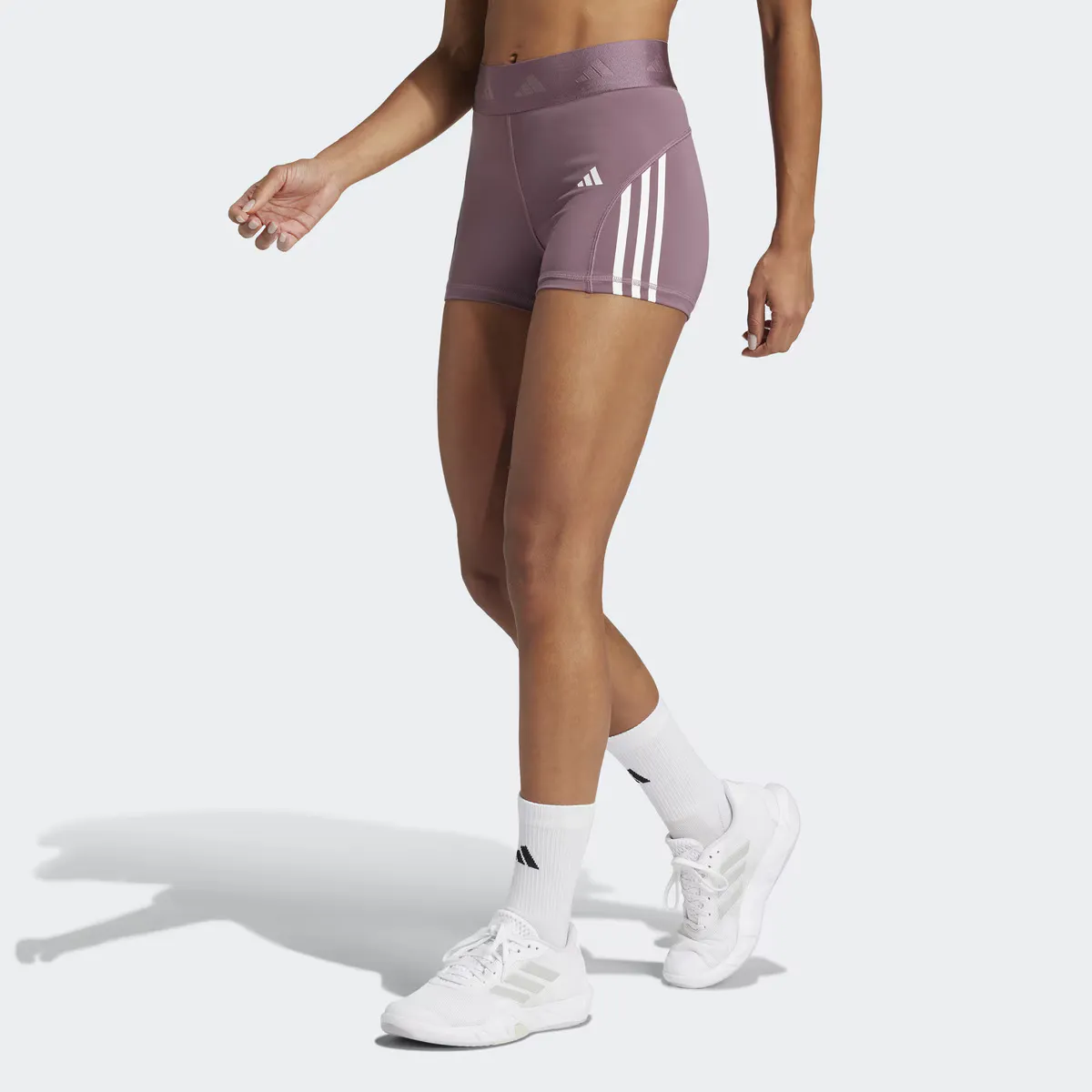 

Женские гипергламурные 3-дюймовые женские короткие леггинсы Adidas, фиолетовый