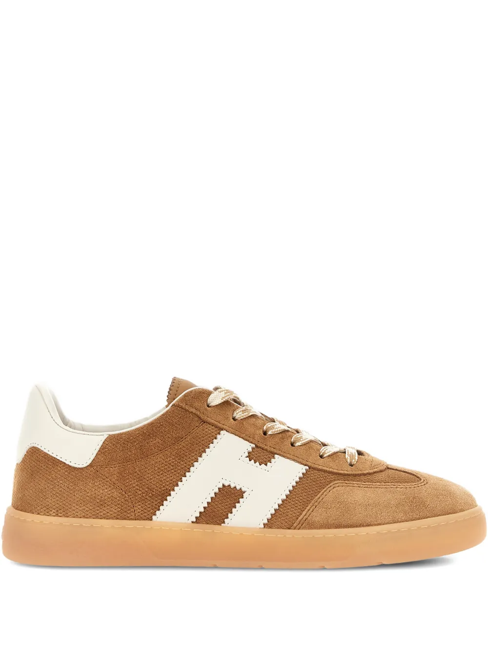 

Кожаные низкие кеды с крутым логотипом Hogan, коричневый