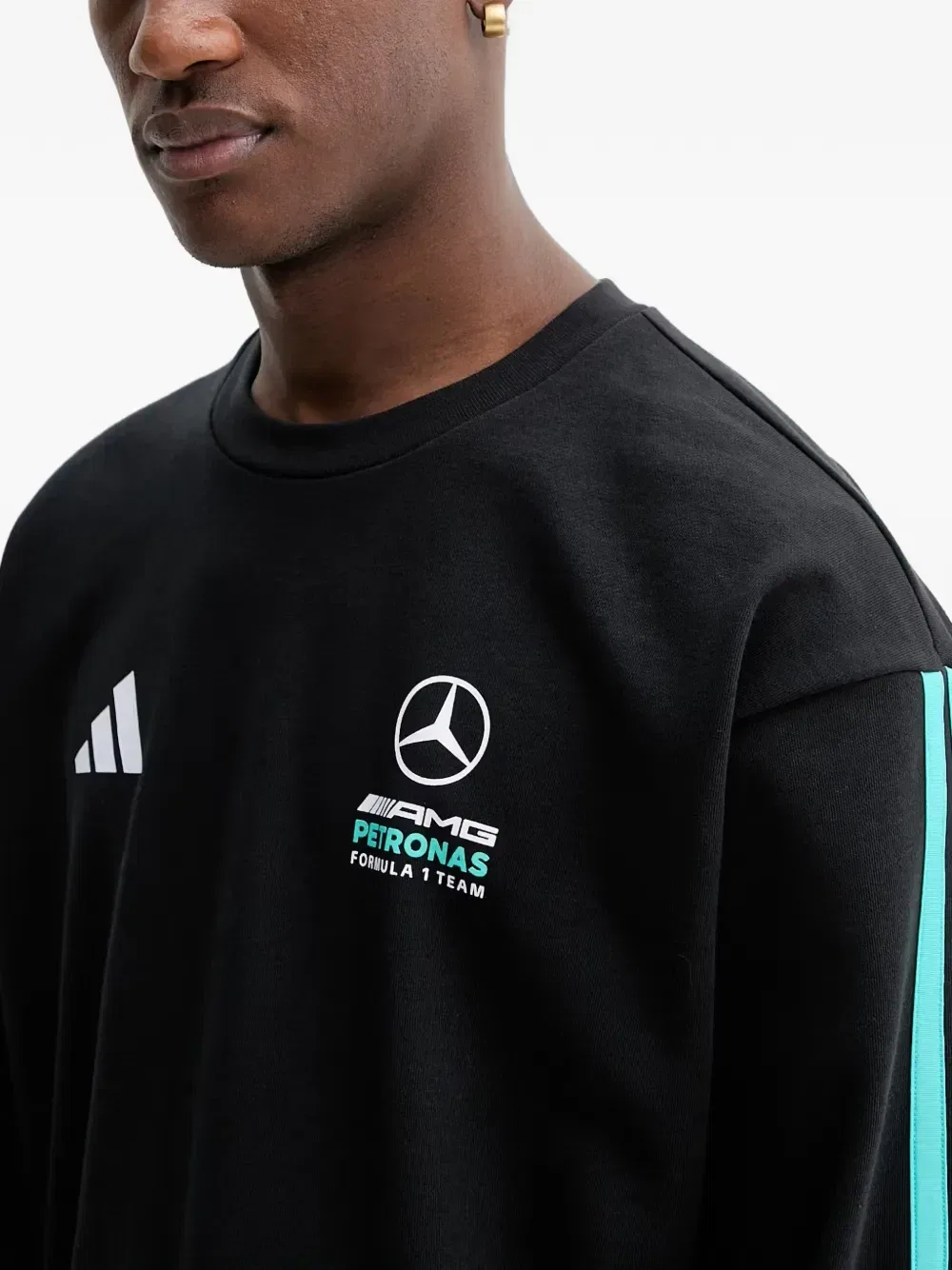 Толстовка с фирменным дизайном команды Mercedes-AMG Petronas Formula 1 Adidas, черный — фото 4