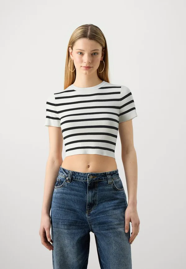 

Футболка jdycirkeline s/s crop noos print Jdy, Cloud Dancer/Black, Черный, Футболка jdycirkeline s/s crop noos print Jdy, Cloud Dancer/Black