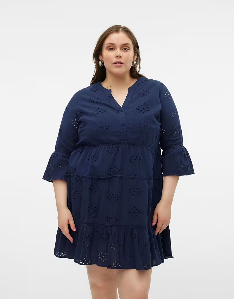 

Платье Vero Moda Curve темно-синего цвета