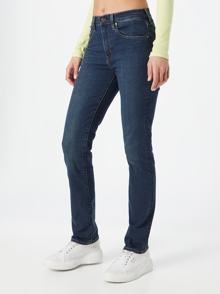 Узкие джинсы LEVI'S  724 High Rise Straight, темно-синий — фото 3