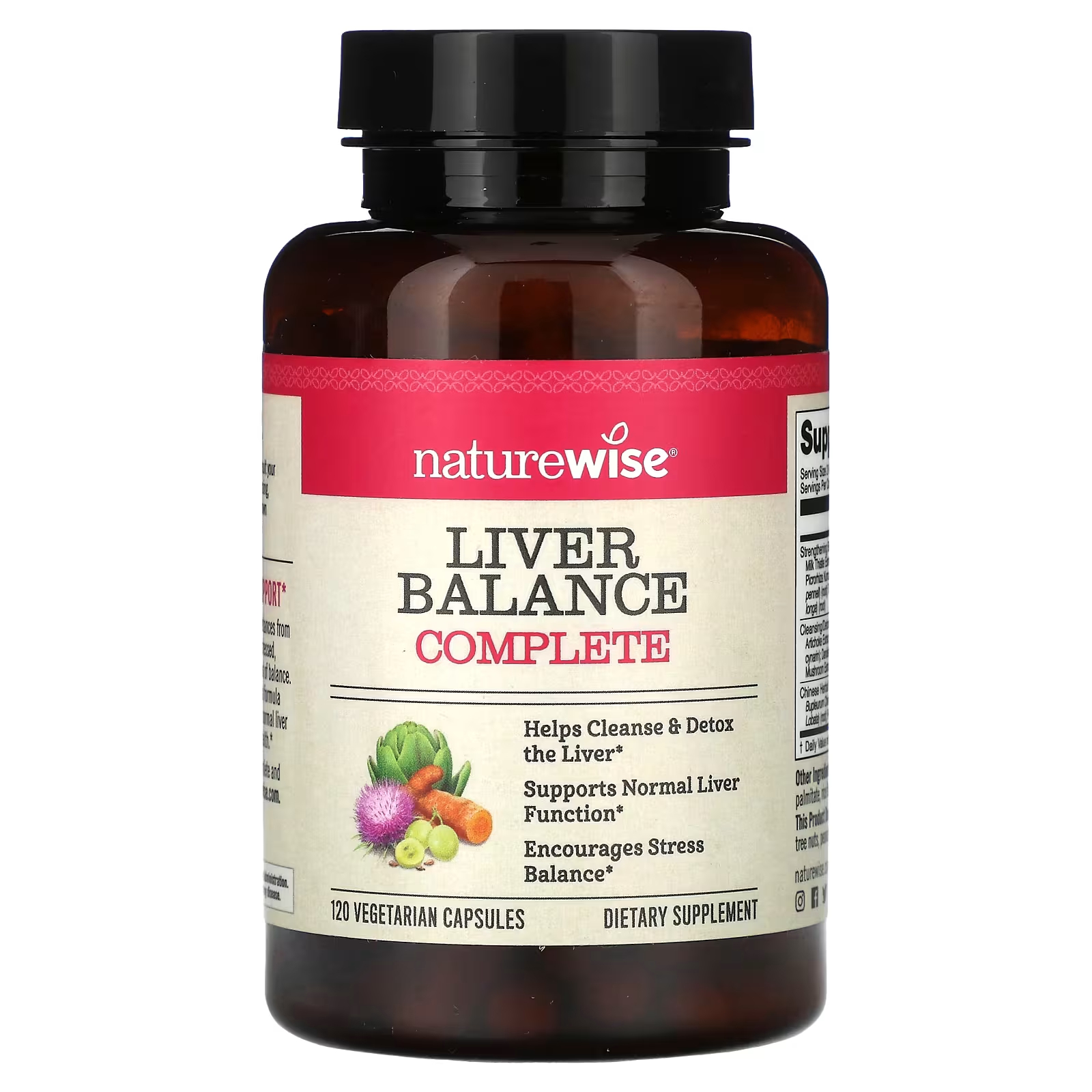 

Добавка NatureWise Liver Balance Complete, 120 вегетарианских капсул