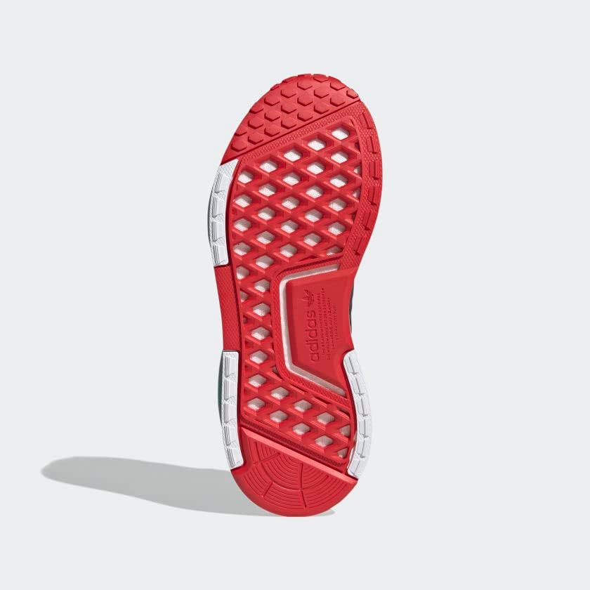 Детские кроссовки для бега adidas NMDV3, белый/черный/серый — фото 4
