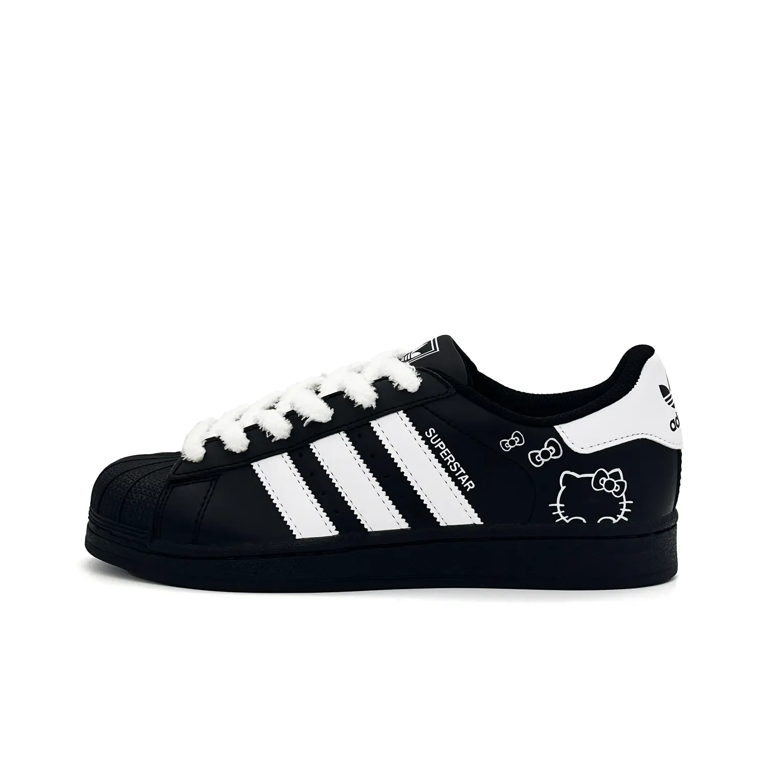 

Adidas Originals Superstar 2 Mist Panther Katy устойчивые к истиранию низкие детские скейтбординг кроссовки black для подростков