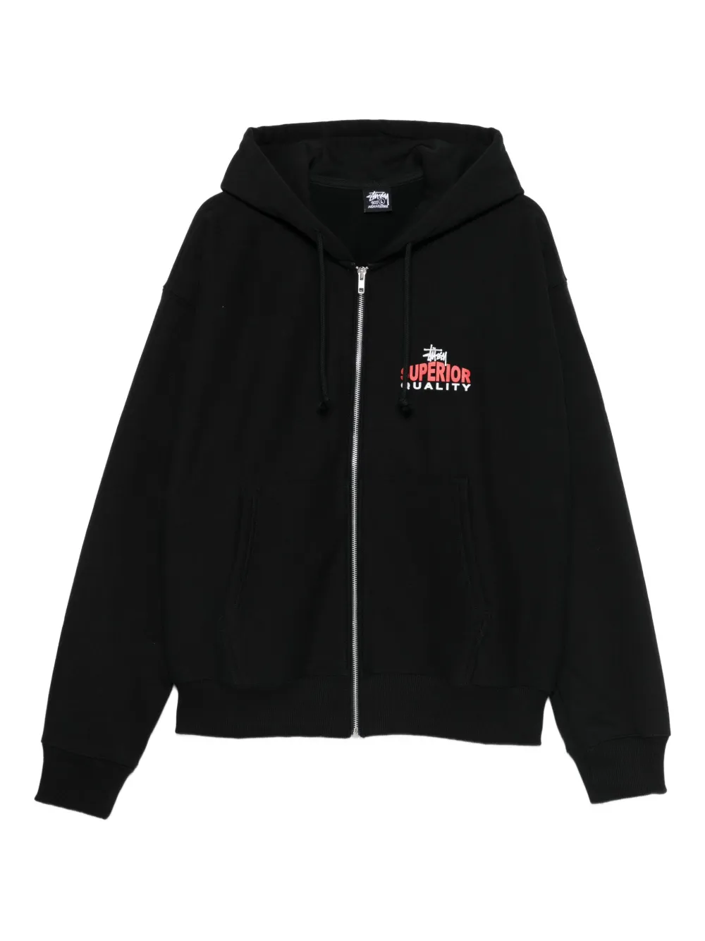 

Толстовка с капюшоном на молнии Stüssy, черный