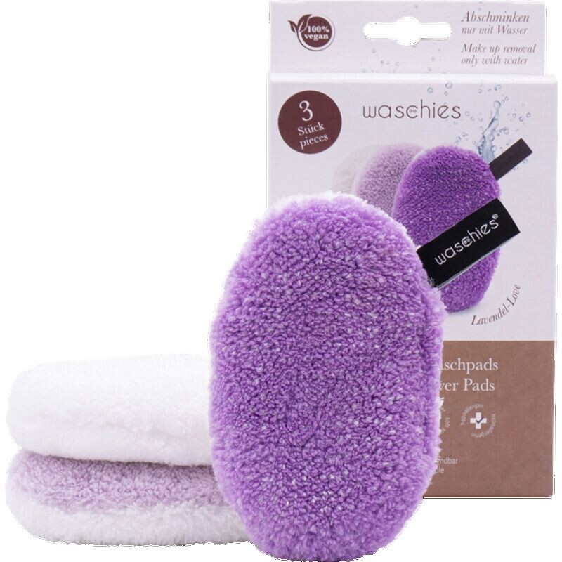 

Подушечки для снятия макияжа Lavender Love waschies, 3 шт.