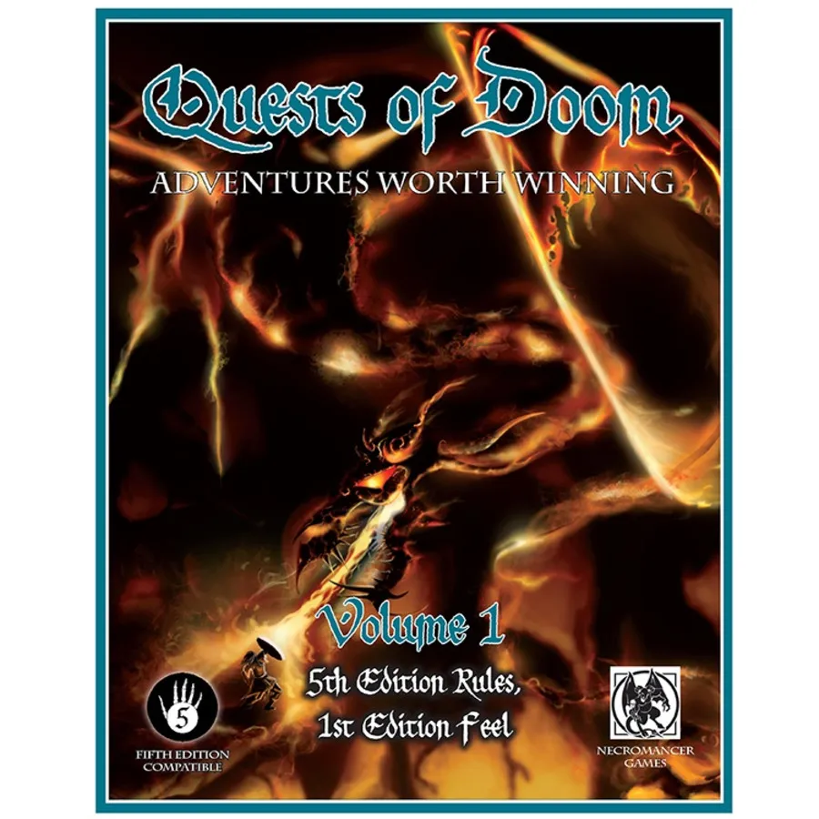 

Quests of Doom #1 Vol. 1 (5E), D&D 5e Adventures, Sourcebooks & Supplements (Frog God Games), твердый переплет