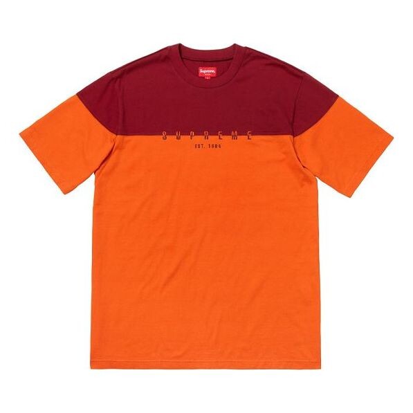 

Футболка fw18 split logo ss top orange tee Supreme, оранжевый