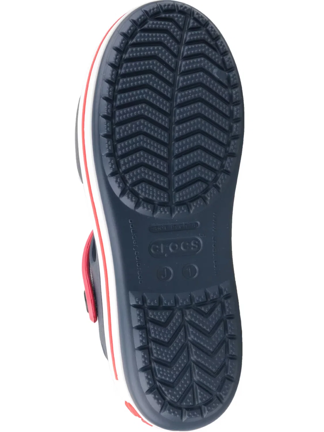 Детские сандалии Crocs Crocband Sandal Kids темно-синего цвета — фото 3