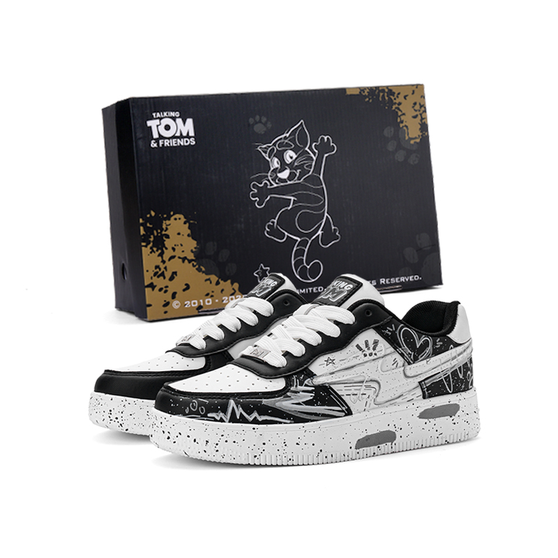 

TALKING TOM Дышащие скейтерские кроссовки унисекс низкие - Starry Black White, цвет Starry Black White