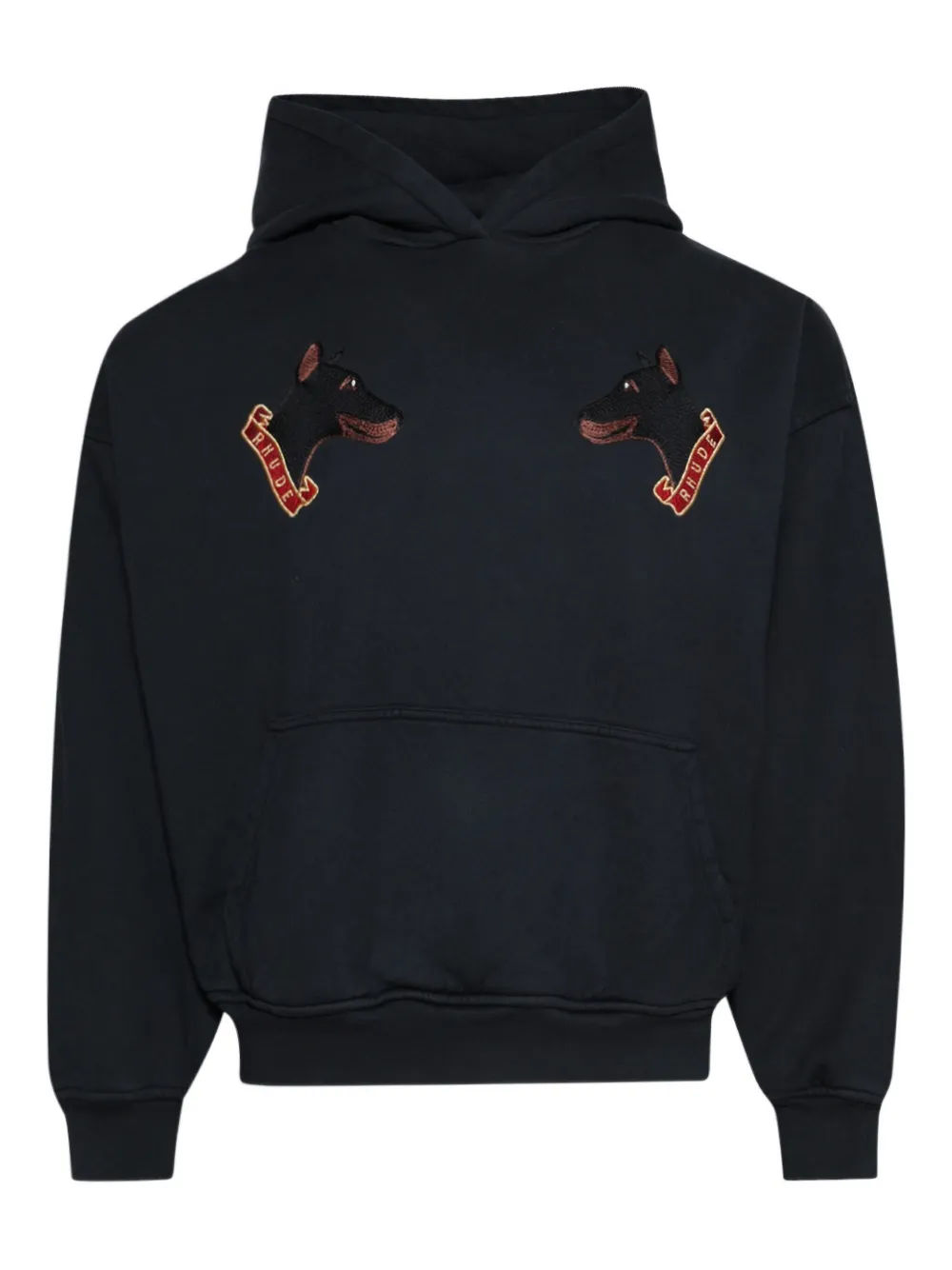 

Худи с вышивкой в виде собаки RHUDE, черный