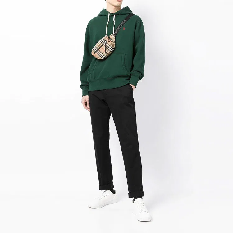 Толстовка с капюшоном на шнурке с патчем логотипа Polo Ralph Lauren, Green — фото 3